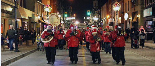 Newmarket Citizens Band performing at the Candlight Parade